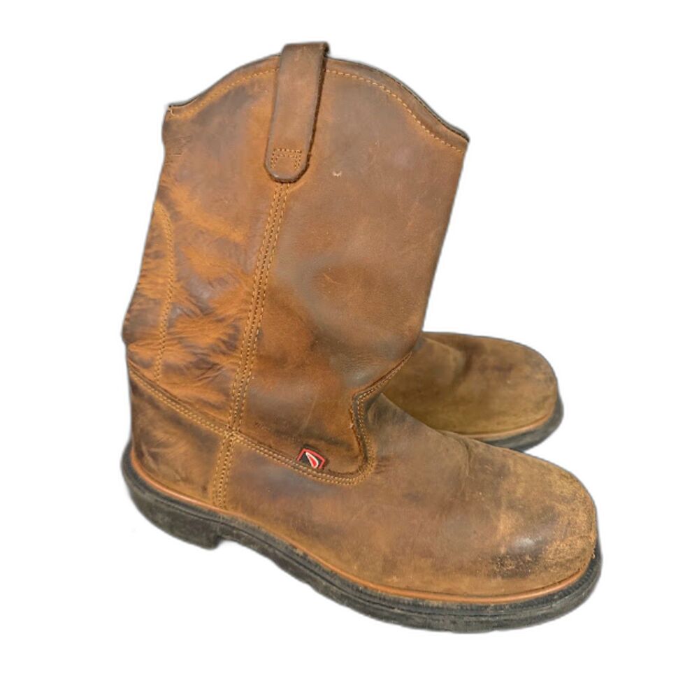 Red Wing DynaForce Boots Biker Steel Toe Workwear Leather Heavy Duty 9 Brown